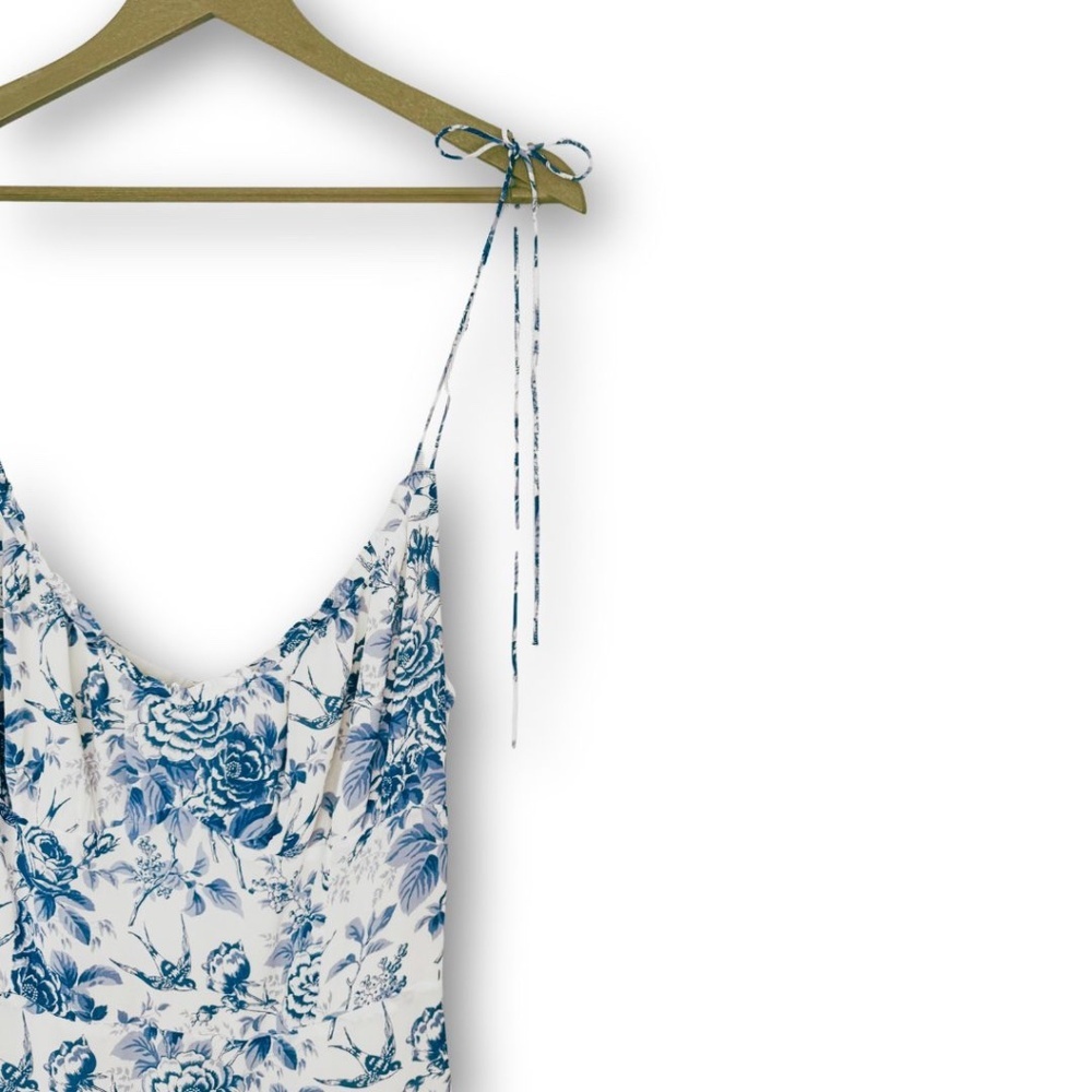 NWOT Reformation Esther Mini Dress in Blue Floral - Picture 5 of 11